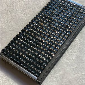 Gray clutch purse